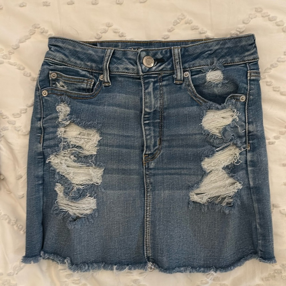 American Eagle denim jean mini skirt size 6 AE Jean skirt super cute mini skirt